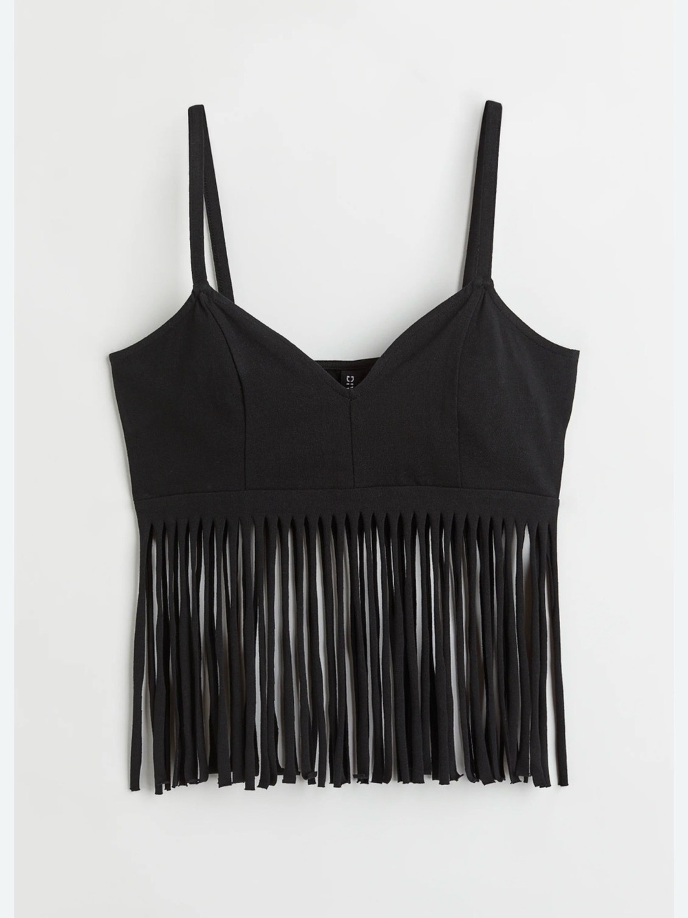 Divided H&M Black Fringe Camisole Top - Women
